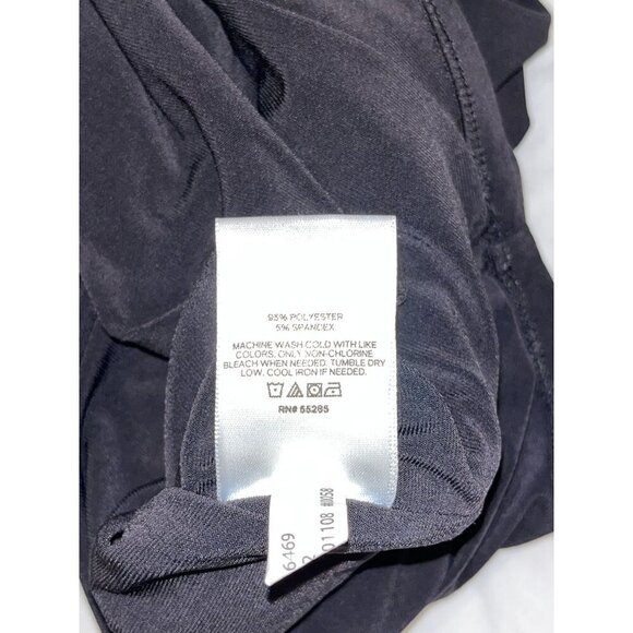 Express Black Sleeveless Ruched Pullover Mock Neck Women's Midi Dress Size M - Picture 10 of 11